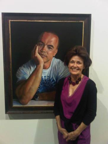 Fiona at the 2012 Adam Portrait Award Exhibition
